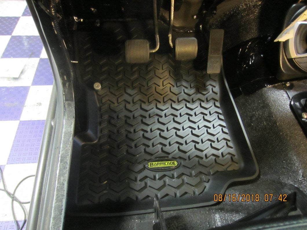 Barricade Front Floor Mats; Black (87-95 Jeep Wrangler YJ)