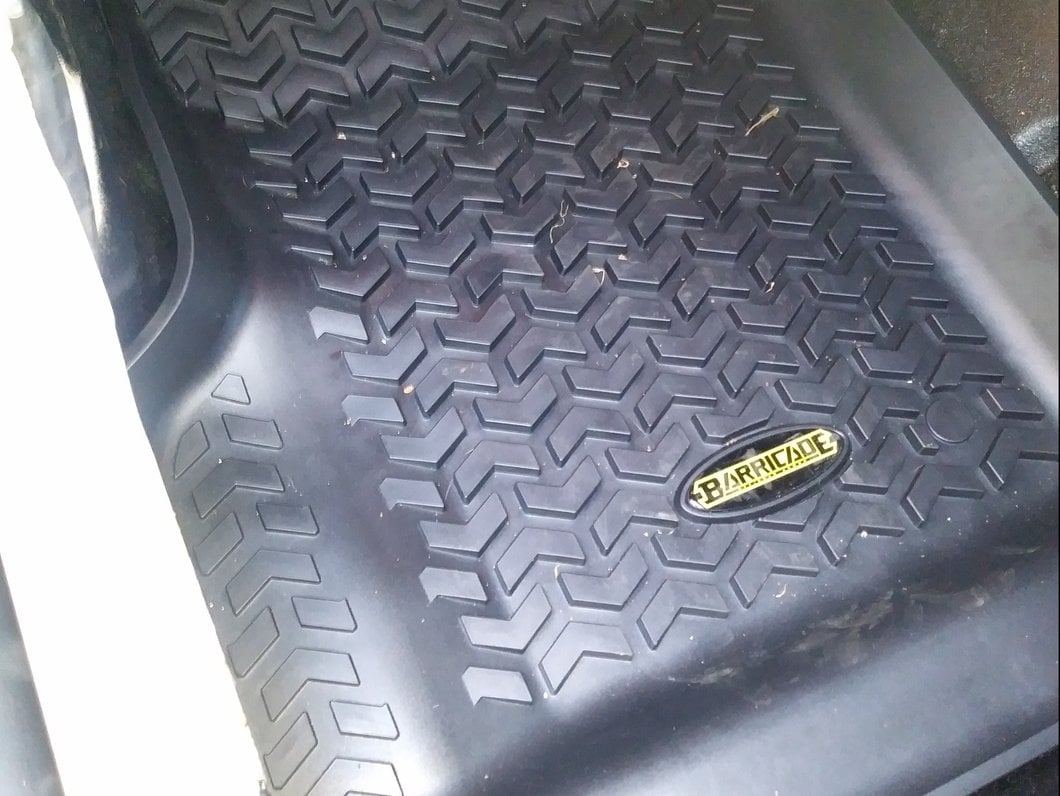 Barricade Front Floor Mats; Black (97-06 Jeep Wrangler TJ)
