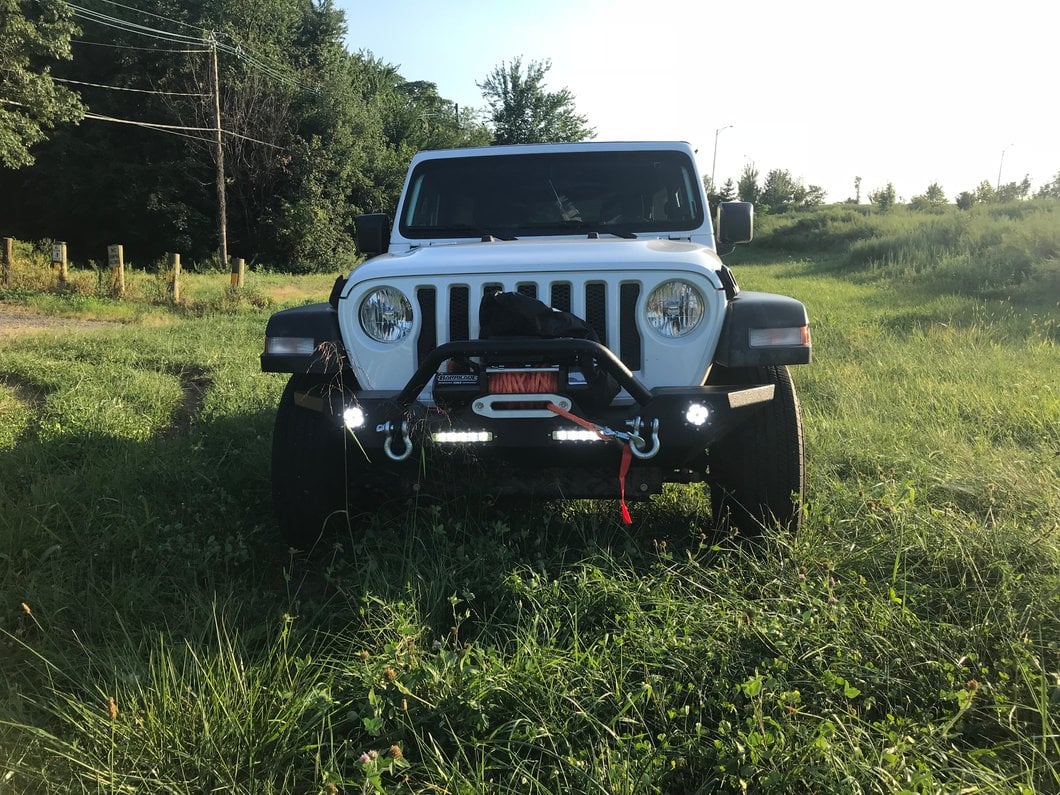 Barricade Trail Force HD Front Bumper with LED Lights and 9,500 lb. Winch (18-25 Jeep Wrangler JL)