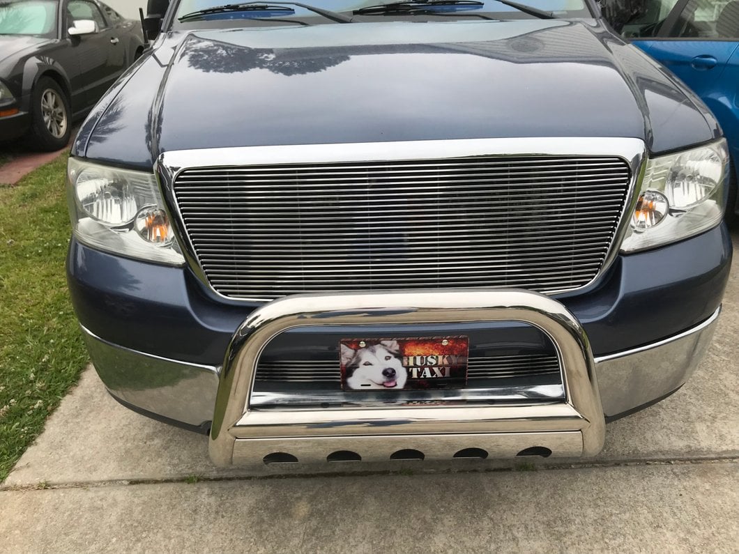 Barricade 3-Inch Bull Bar with Skid Plate; Stainless Steel (04-25 F-150, Excluding EcoBoost & Raptor)