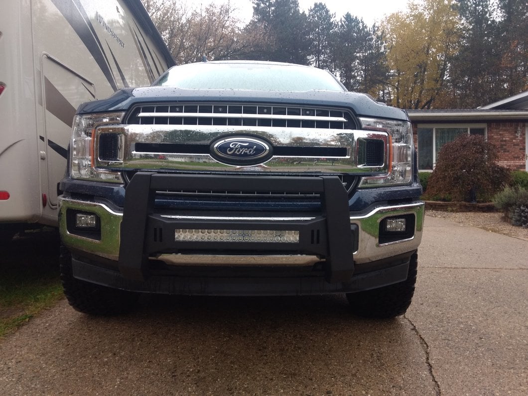 Barricade XHD Bull Bar with Dual Row LED Light Bar; Black (04-25 F-150, Excluding Raptor)