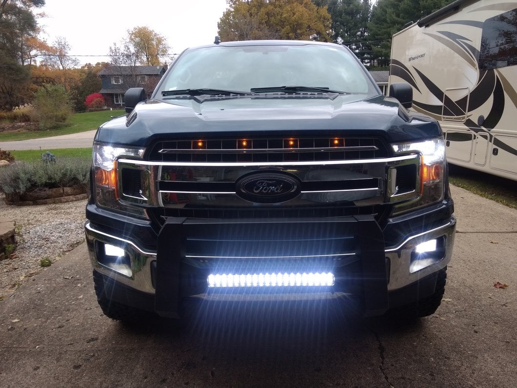 Barricade XHD Bull Bar with Dual Row LED Light Bar; Black (04-25 F-150, Excluding Raptor)