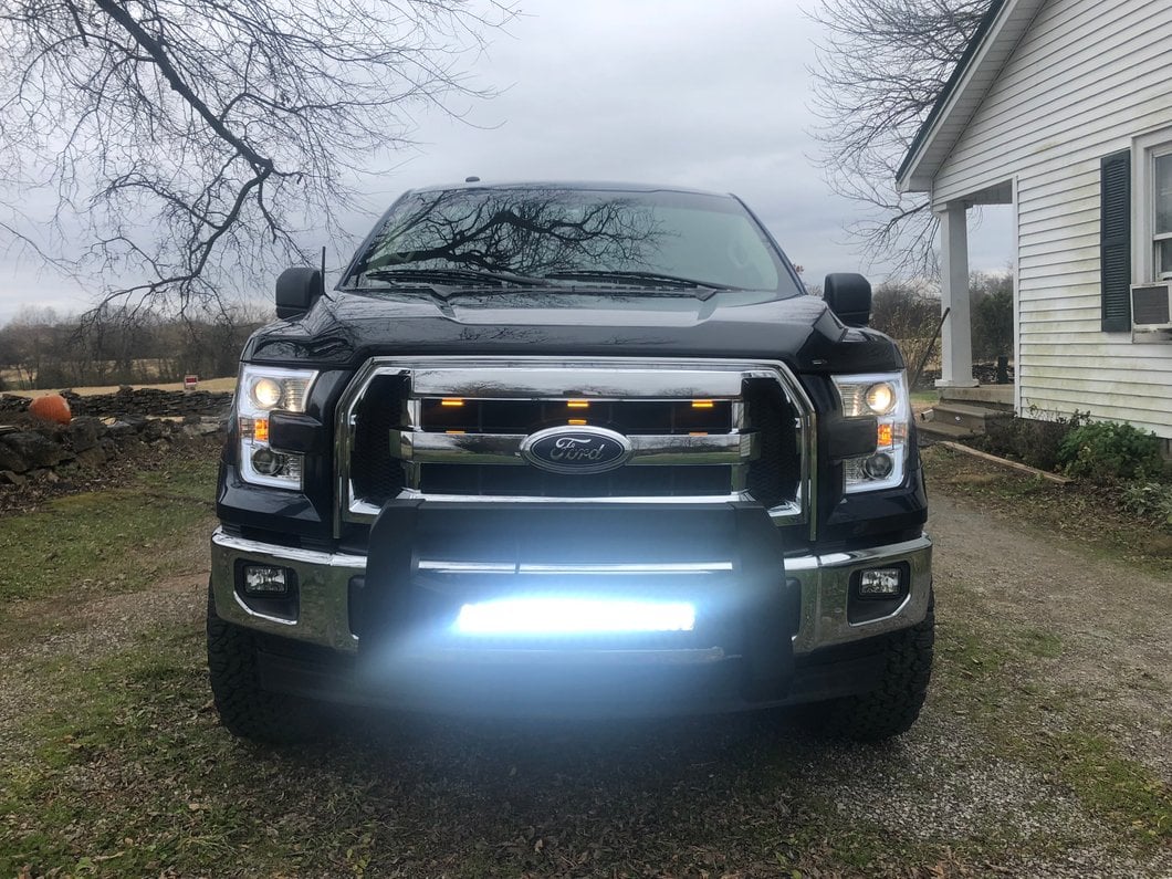 Barricade XHD Bull Bar with Dual Row LED Light Bar; Black (04-25 F-150, Excluding Raptor)