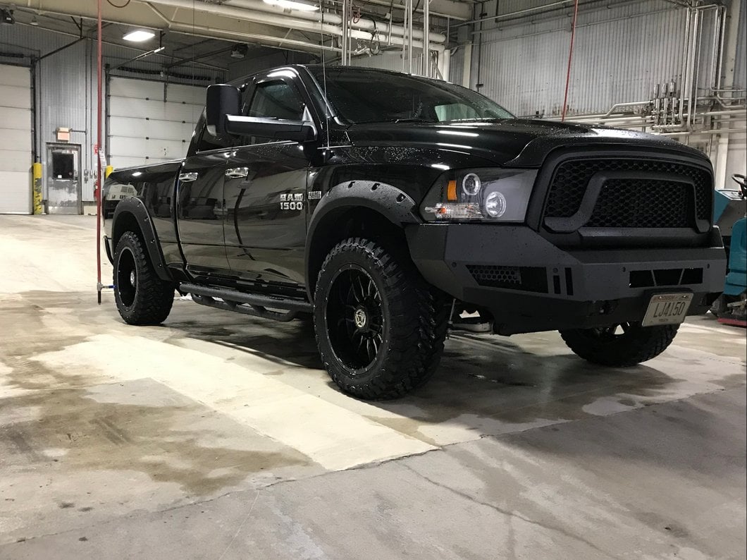 Barricade Extreme HD Front Bumper with LED Fog Lights (13-18 RAM 1500, Excluding Rebel)