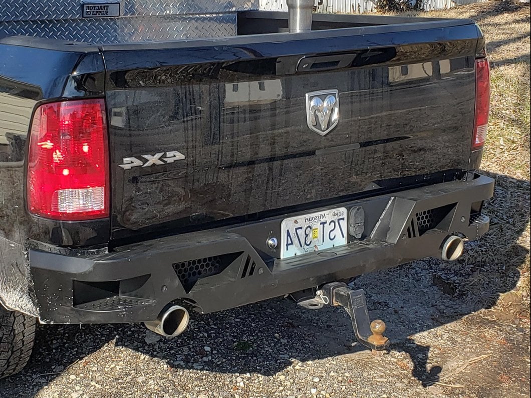 Barricade Extreme HD Rear Bumper; Textured Black (09-18 RAM 1500)