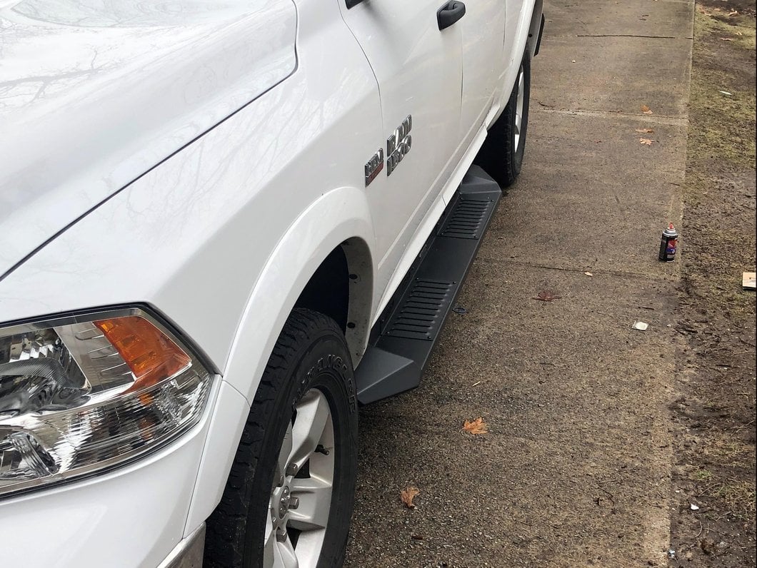 Barricade HD Steel Running Boards; Black (09-18 RAM 1500 Crew Cab)