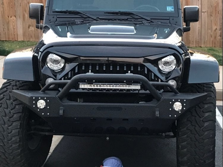 Barricade Adventure HD Front Bumper with LED Fog Lights and 20-Inch LED Light Bar (07-18 Jeep Wrangler JK)