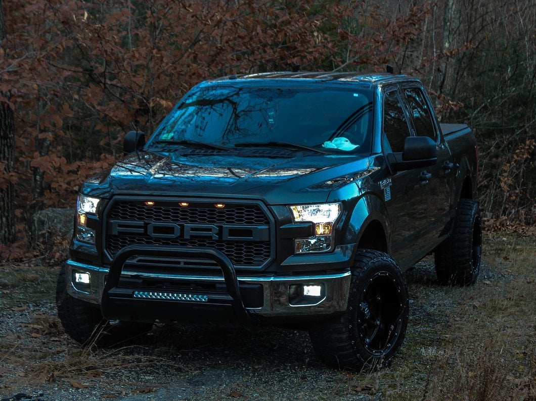 Barricade 3-Inch Bull Bar with Skid Plate and 20-Inch Single Row LED Light Bar; Black (04-25 F-150, Excluding Raptor)