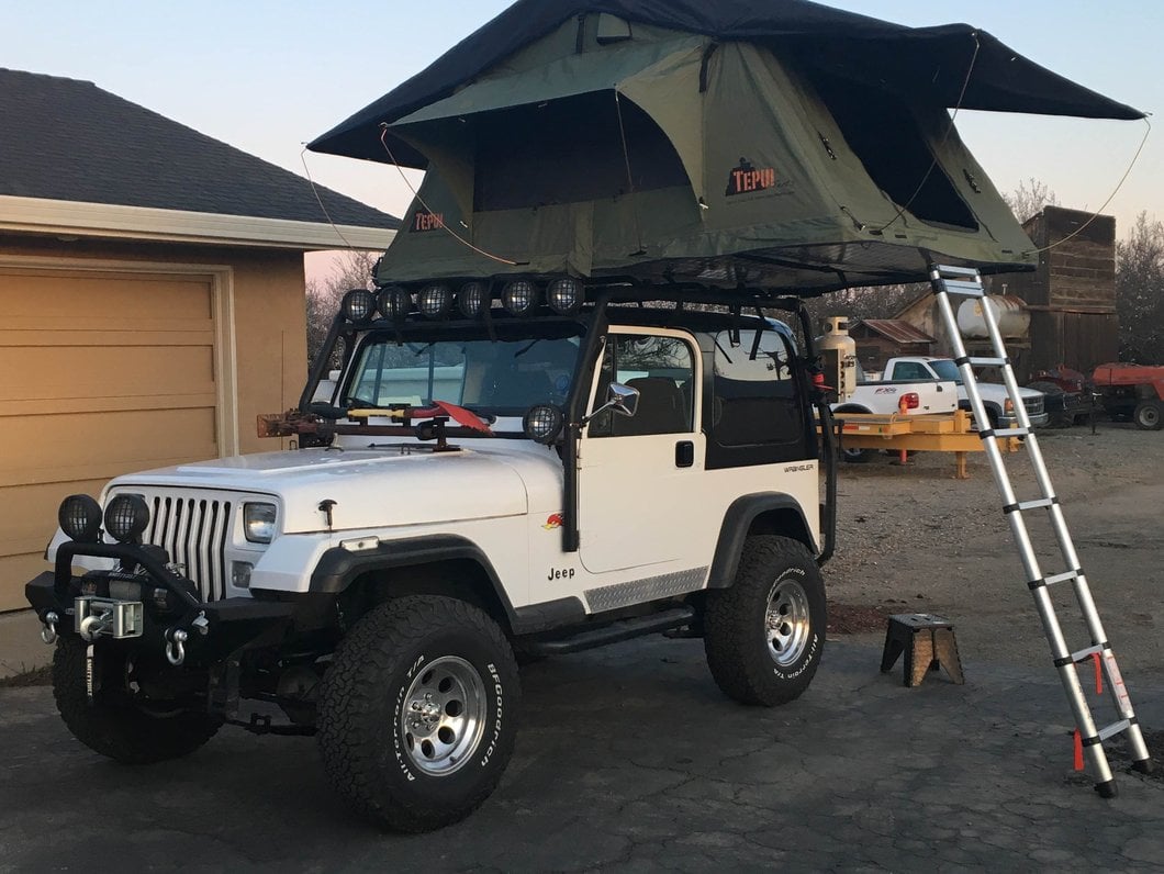 Barricade Roof Rack; Textured Black (87-95 Jeep Wrangler YJ)