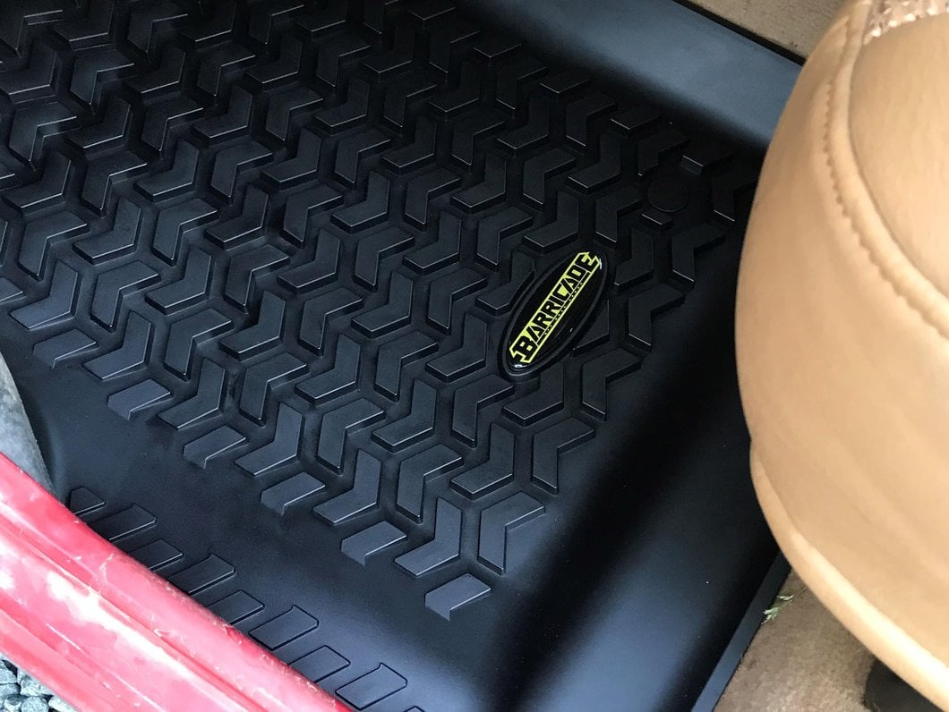 Barricade Front and Rear Floor Mats; Black (97-06 Jeep Wrangler TJ)