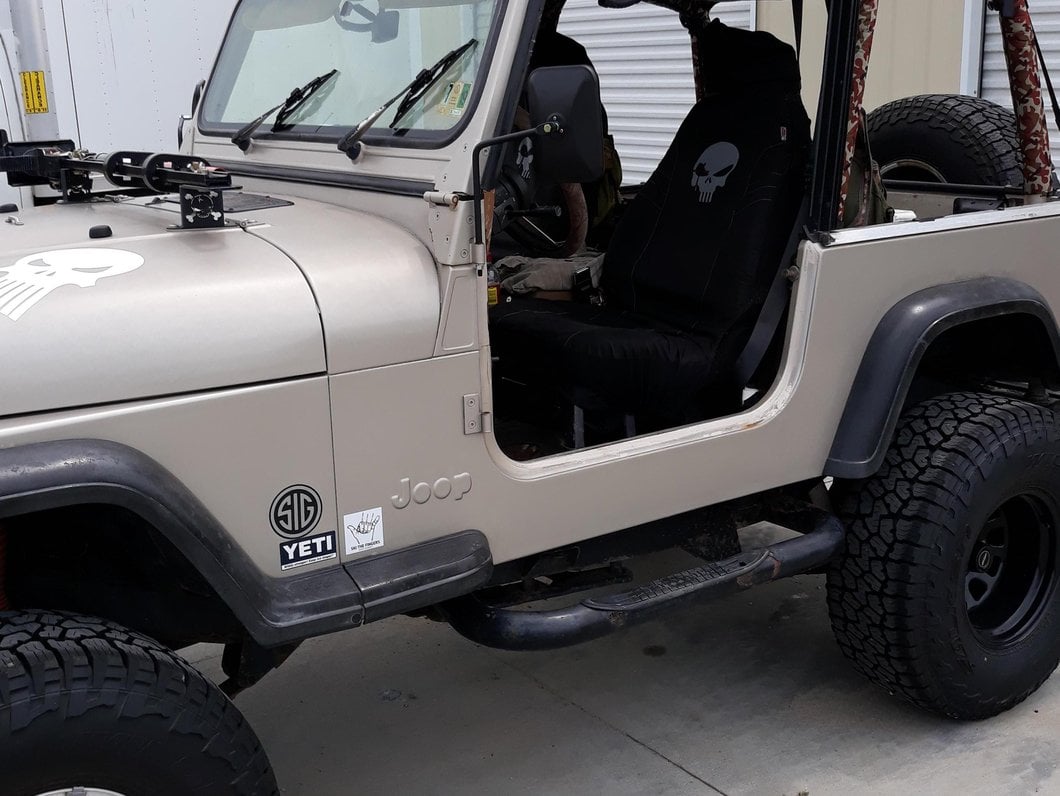 Barricade Rectangular Adventure Mirrors; Textured Black (66-25 Jeep CJ5, CJ7, Wrangler YJ, TJ, JK & JL)