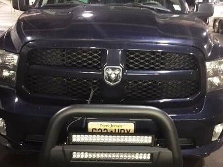 Barricade HD Bull Bar with Skid Plate and 20-Inch LED Light Bar; Black (09-18 RAM 1500, Excluding Rebel)