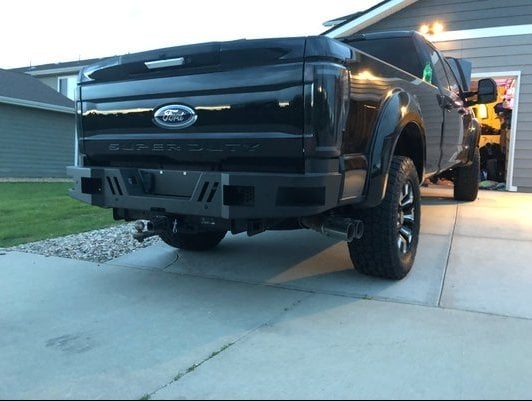 Barricade HD Rear Bumper; Textured Black (17-22 F-250 Super Duty)