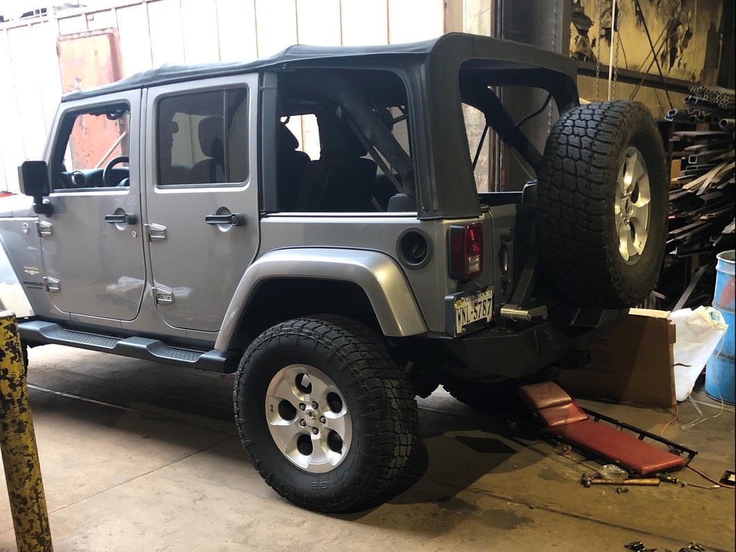 Barricade Trail Force HD Rear Bumper with Tire Carrier (07-18 Jeep Wrangler JK)