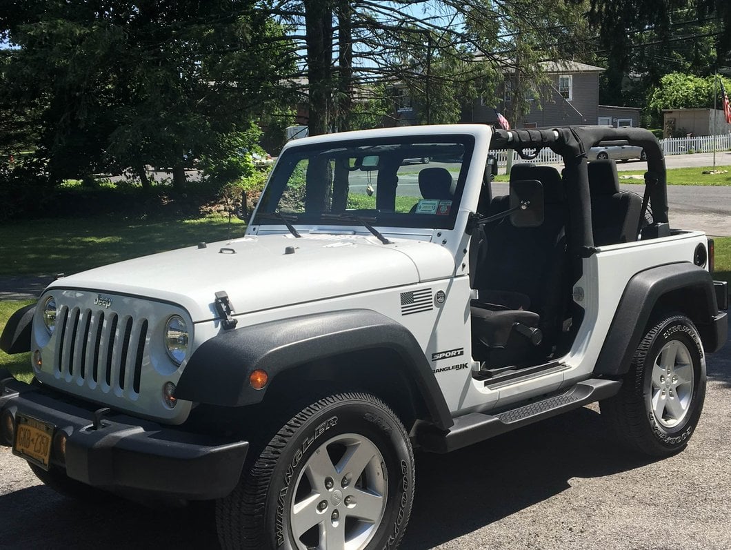 Barricade Quick Release Rectangular Mirrors; Textured Black (07-18 Jeep Wrangler JK)