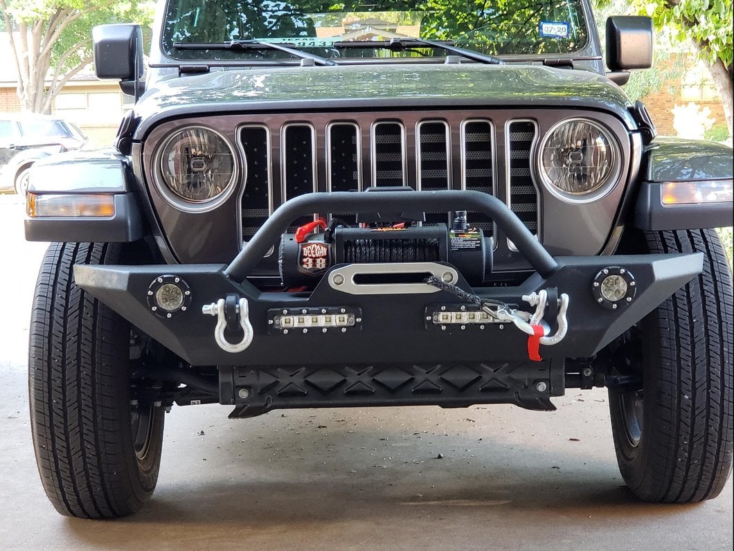 Barricade Trail Force HD Front Bumper with LED Lights (18-25 Jeep Wrangler JL w/ Factory Halogen Fog Lights)