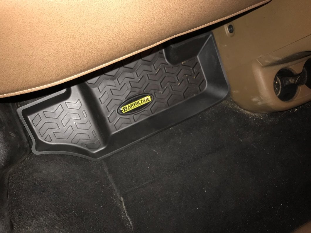 Barricade Rear Floor Mats; Black (07-18 Jeep Wrangler JK 2-Door)