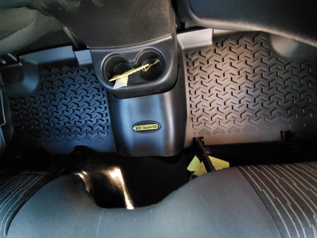 Barricade Rear Floor Mat; Black (07-18 Jeep Wrangler JK 4-Door)
