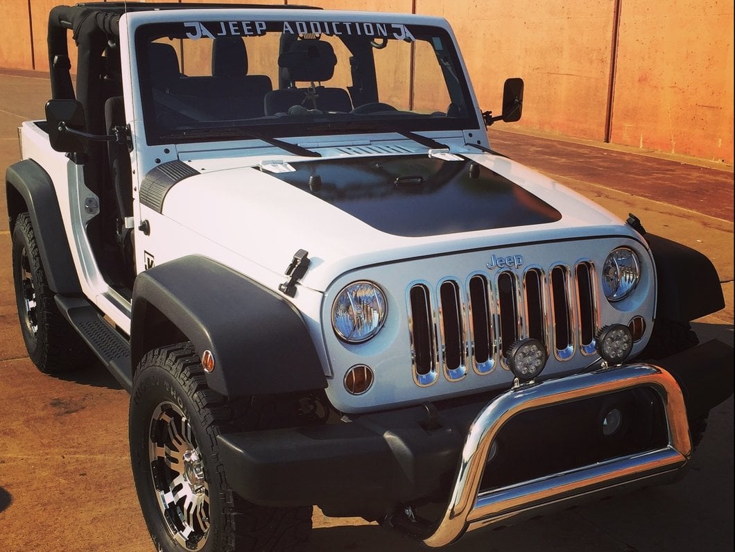Barricade 3-Inch Bull Bar with Skid Plate; Stainless Steel (10-18 Jeep Wrangler JK)