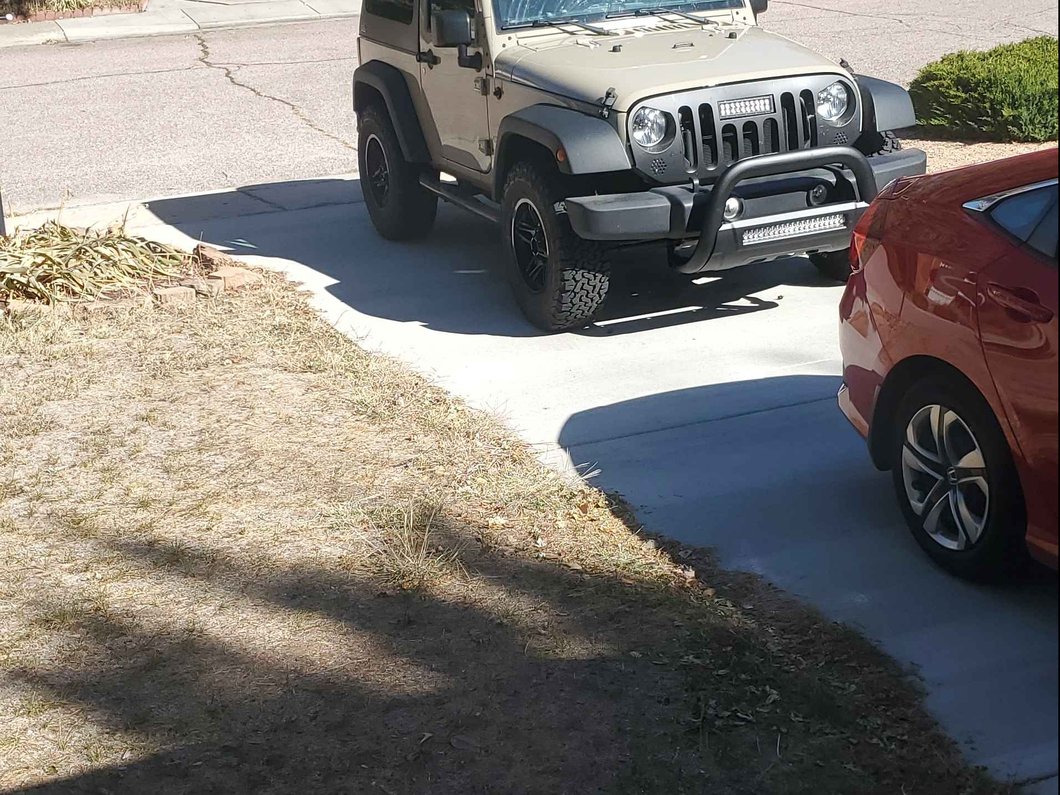 Barricade HD Bull Bar with Skid Plate and 20-Inch Dual-Row LED Light Bar; Textured Black (10-18 Jeep Wrangler JK)