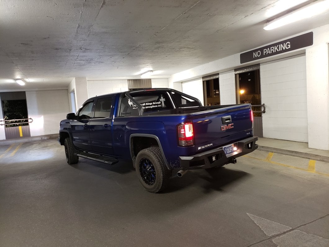 Barricade Extreme HD Rear Bumper with LED Flood Lights (07-18 Sierra 1500)