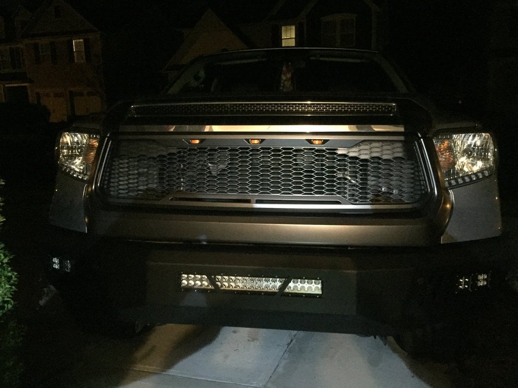 Barricade HD Front Bumper with LED Fog Lights, Spot Lights and 20-Inch LED Light Bar (14-21 Tundra)