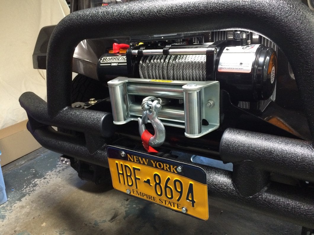 Barricade Tubular Front Bumper with Winch Cutout; Textured Black (87-06 Jeep Wrangler YJ & TJ)