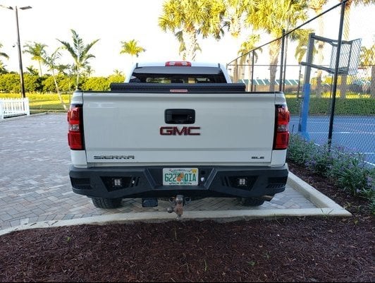 Barricade Extreme HD Rear Bumper with LED Flood Lights (07-18 Sierra 1500)