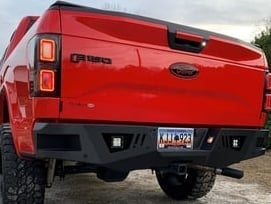 Barricade Extreme HD Rear Bumper with LED Fog Lights for Factory Hitches (15-20 F-150, Excluding Raptor)