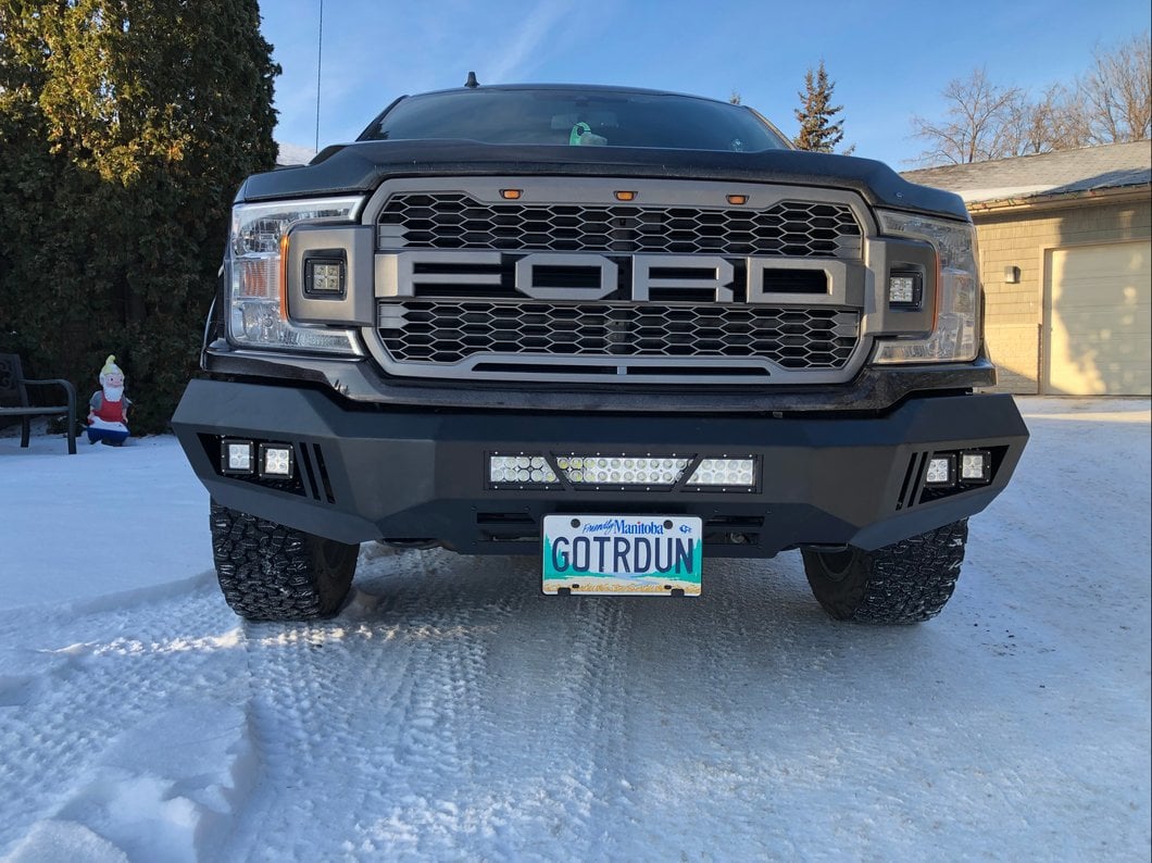 Barricade Extreme HD Front Bumper with LED Light Bar, Fog and Spot Lights (18-20 F-150, Excluding Raptor)