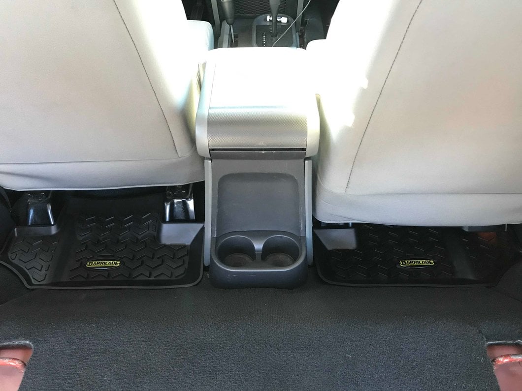 Barricade Rear Floor Mats; Black (07-18 Jeep Wrangler JK 2-Door)