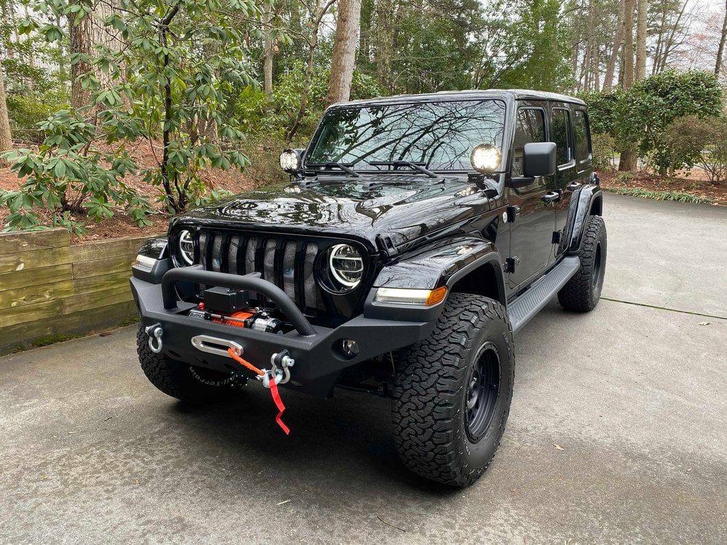 Barricade Trail Force HD Full Width Front Bumper with 9,500 lb. Winch (18-25 Jeep Wrangler JL)