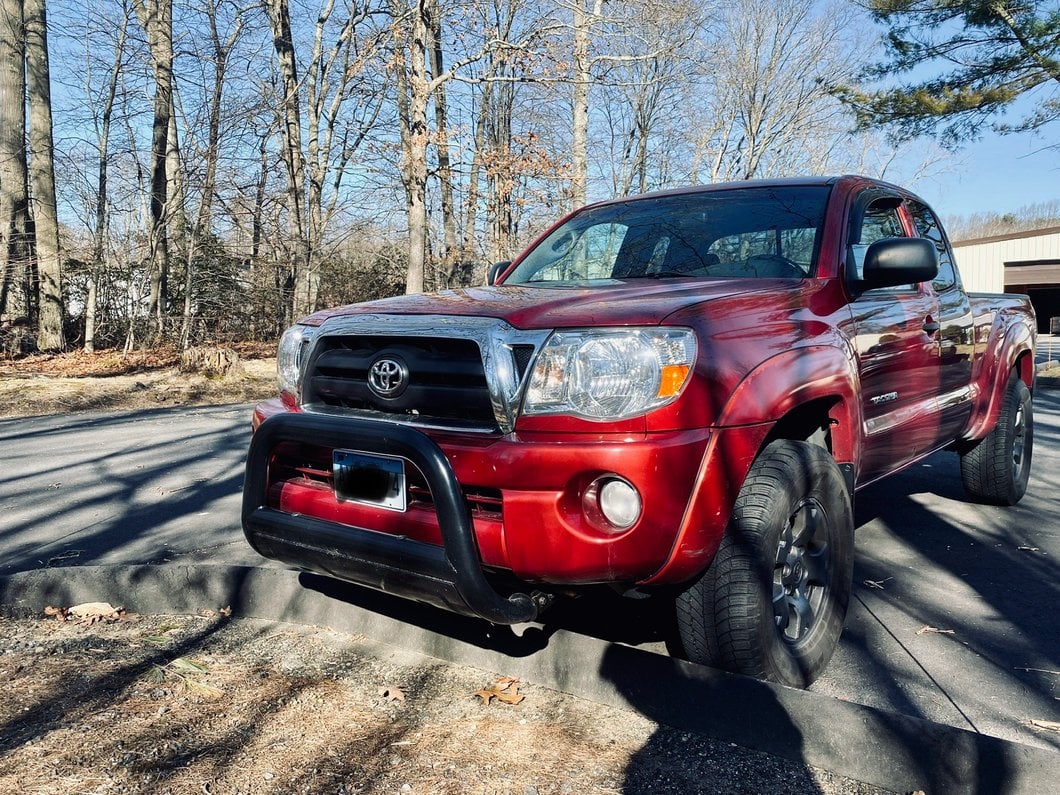 Barricade 3.50-Inch Oval Bull Bar with Skid Plate; Black (05-15 Tacoma)