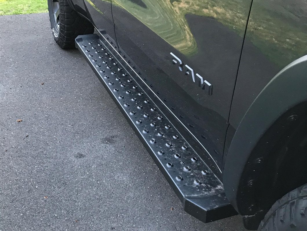 Barricade Rattler Running Boards; Textured Black (19-25 RAM 1500 Quad Cab)