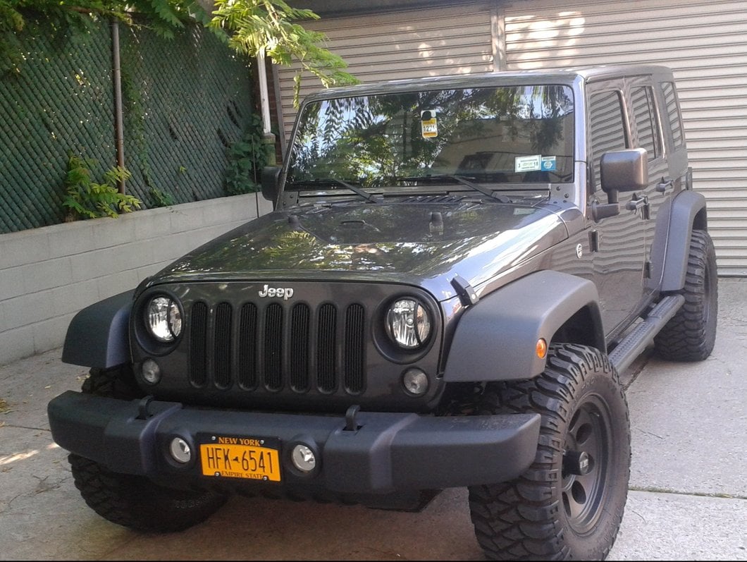 Barricade Headlight Guard; Textured Black (07-18 Jeep Wrangler JK)