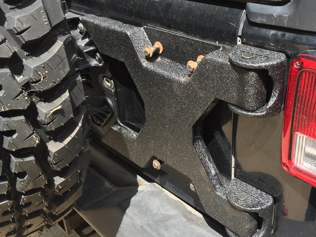 Barricade HD Tire Carrier Bracket for OEM Tire Mount (07-18 Jeep Wrangler JK)