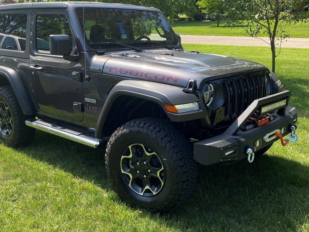 Barricade Vision Series Front Bumper with LED Fog Lights, Work Lights and 20-Inch LED Light Bar (18-25 Jeep Wrangler JL)