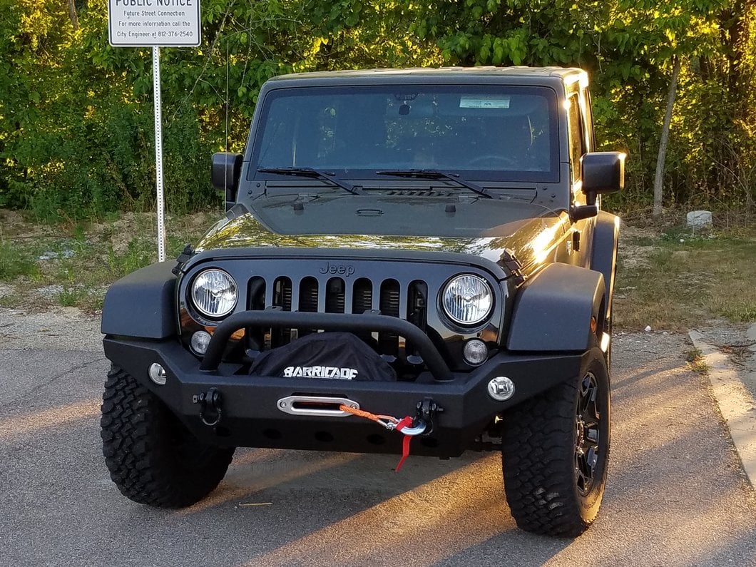 Barricade Trail Force HD Full Width Front Bumper with 9,500 lb. Winch (07-18 Jeep Wrangler JK)