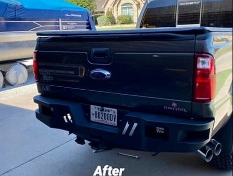 Barricade HD Rear Bumper; Textured Black (11-16 F-250 Super Duty)