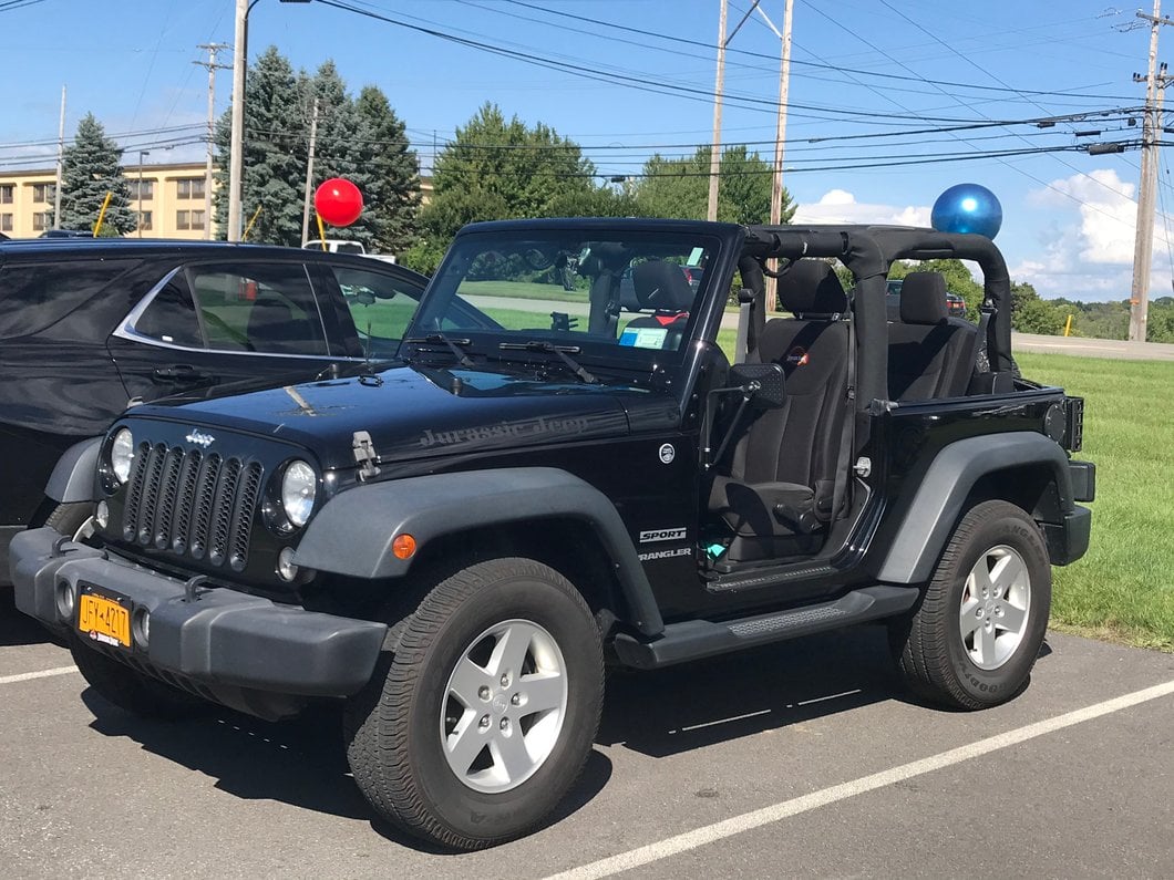 Barricade Side Mirror Relocation Kit; Black (07-18 Jeep Wrangler JK w/o Factory Powered & Heated Mirrors)