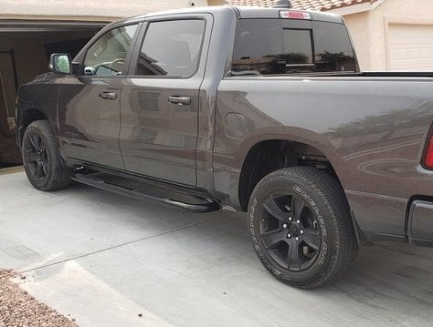 Barricade 3-Inch Side Step Bars; Black (19-25 RAM 1500 Crew Cab)
