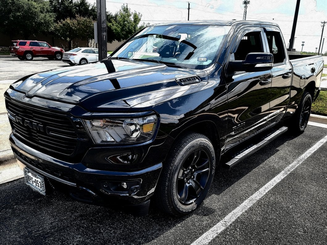 Barricade T4 Side Step Bars; Black (19-25 RAM 1500 Quad Cab)