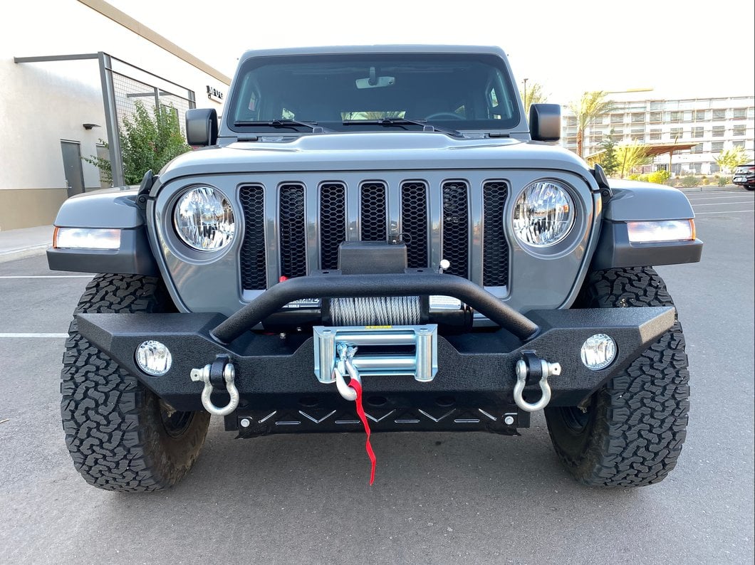 Barricade Trail Force HD Front Bumper with 9,500 lb. Winch (18-25 Jeep Wrangler JL)