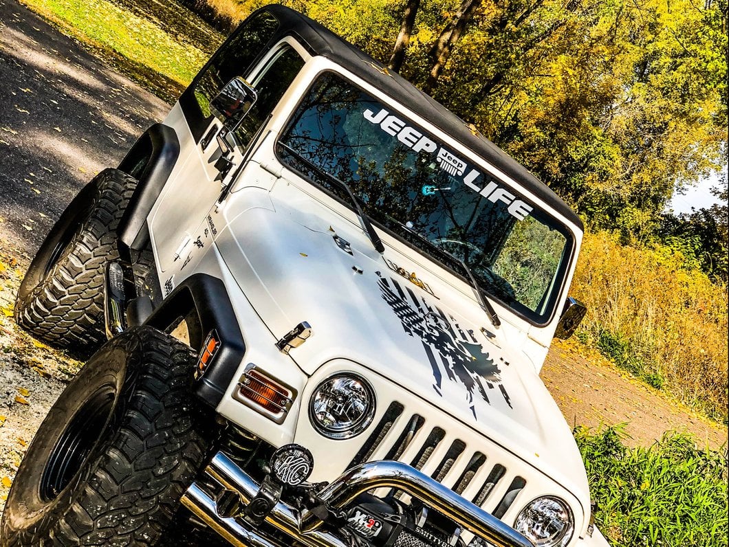 Barricade Double Tubular Front Bumper with Winch Cutout; Polished (87-06 Jeep Wrangler YJ & TJ)