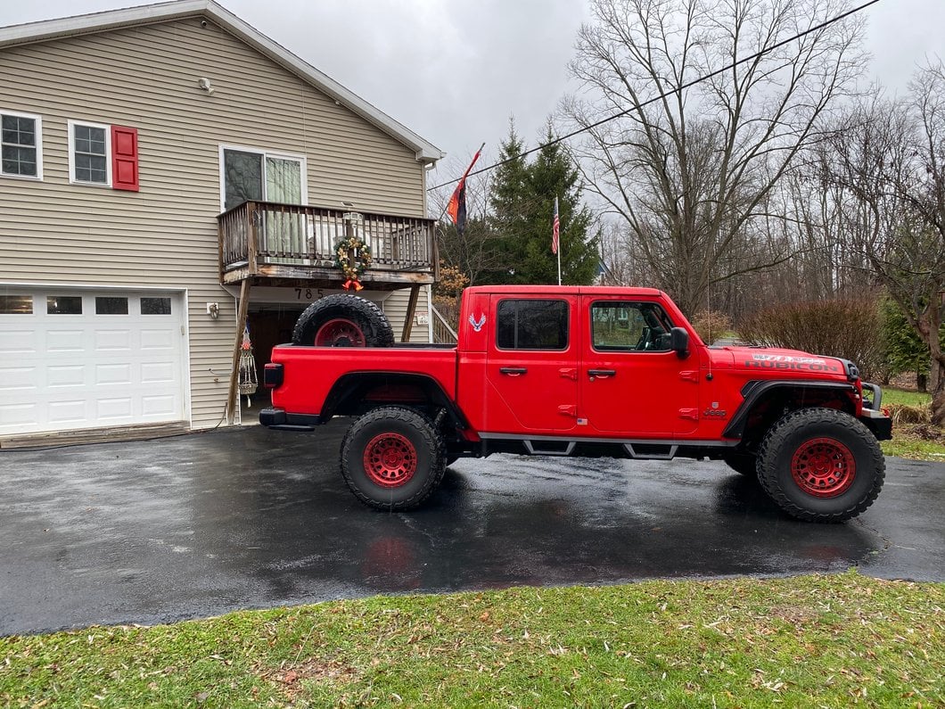 Barricade Tubular Fender Flares with LED DRL and Marker Lights; Front (20-25 Jeep Gladiator JT)