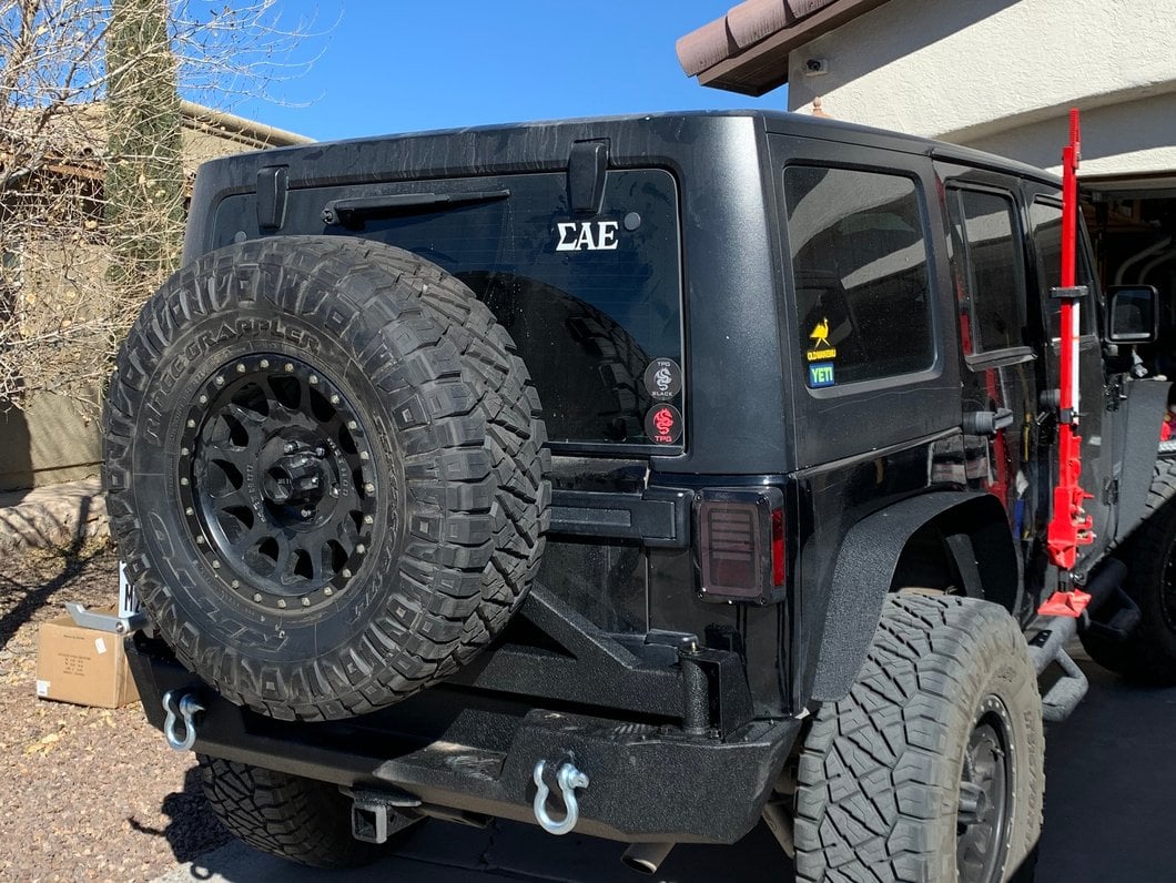 Barricade Extreme HD Rear Tire Carrier for Barricade Extreme HD Bumper Only (07-18 Jeep Wrangler JK)