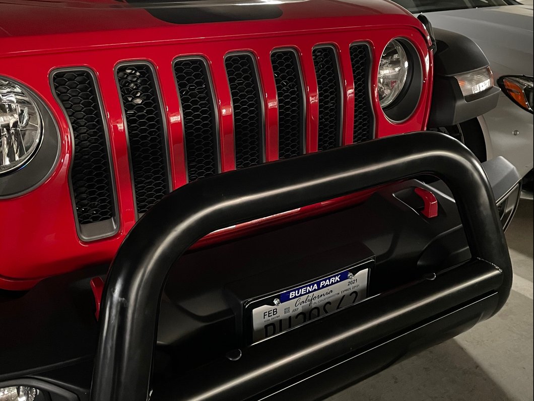 Barricade 3.50-Inch Oval Bull Bar with Skid Plate; Black (20-25 Jeep Gladiator JT)
