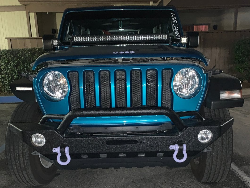 Barricade HD Flat Fender Flares with LED DRL and Turn Signal; Front (18-25 Jeep Wrangler JL)