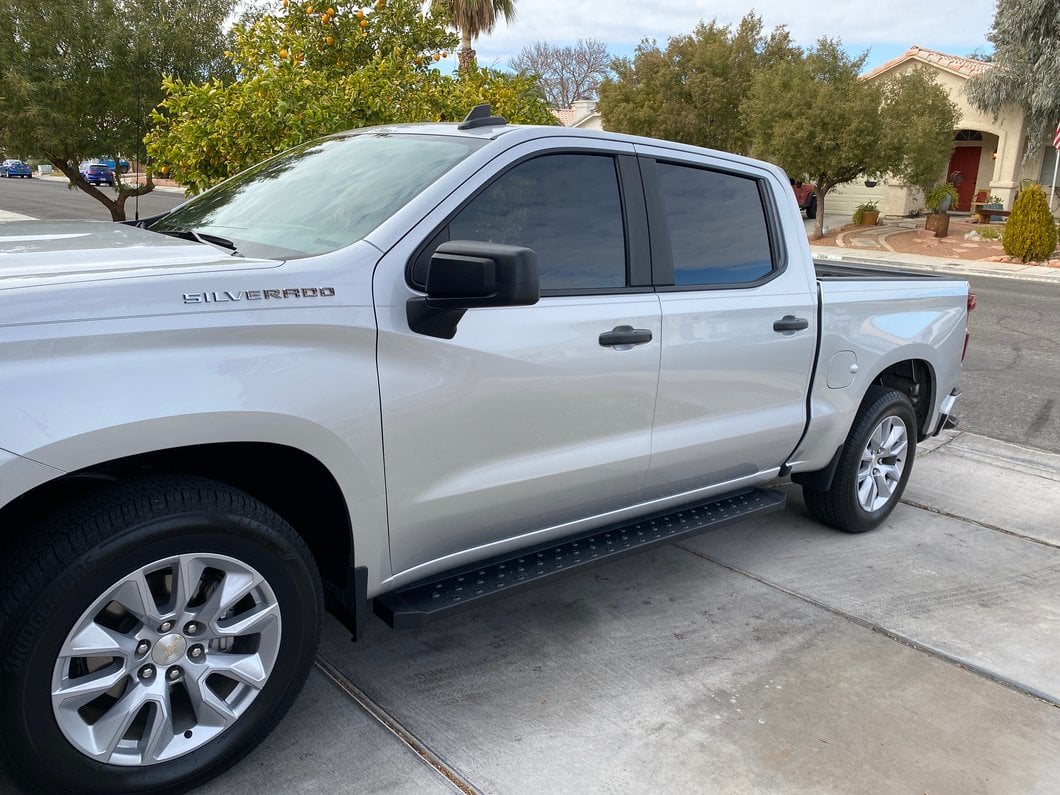 Barricade Rattler Running Boards; Black (19-25 Silverado 1500 Crew Cab)