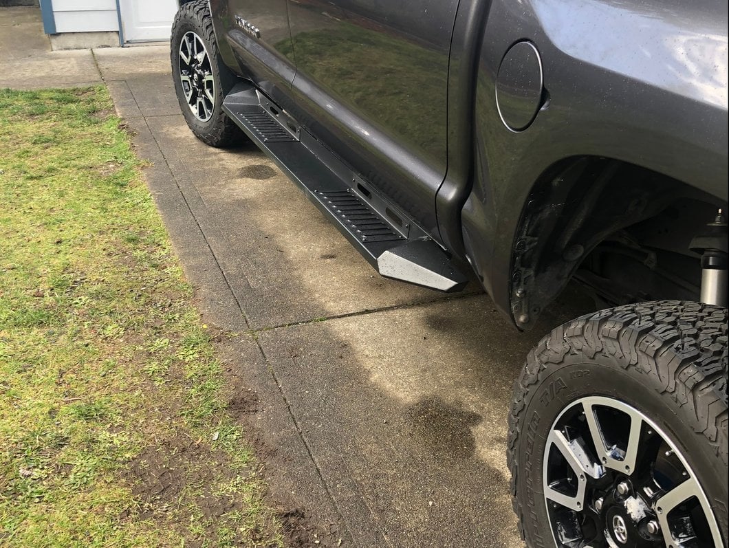Barricade HD Steel Running Boards; Black (07-21 Tundra CrewMax)